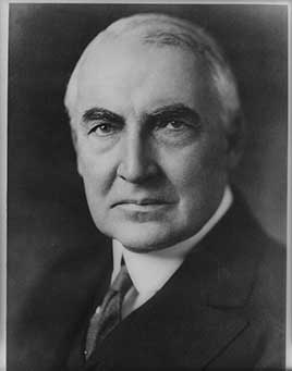 Official portrait of Warren G. Harding